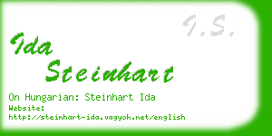 ida steinhart business card